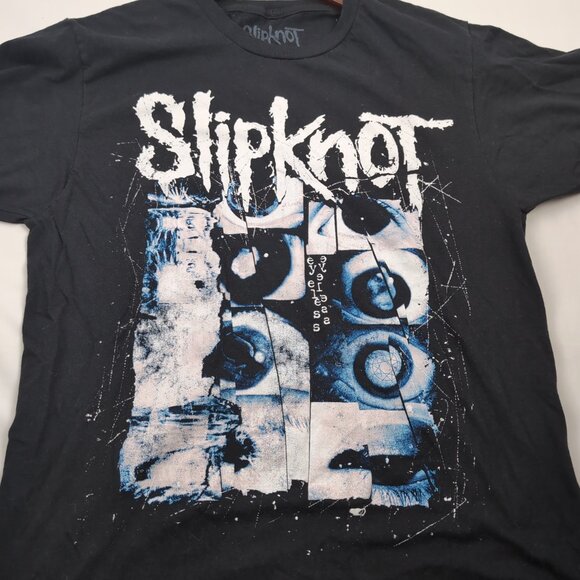Official Slipknot Unisex Black Graphic T-Shirt Eyeless 1999 Track, Medium - Picture 3 of 6